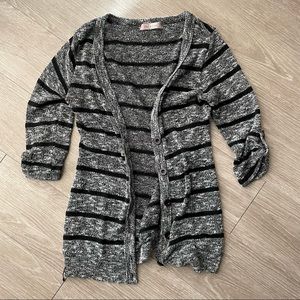 Chris & Carol Short Sleeve Long Line Cardigan